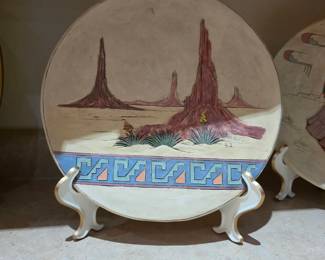 Southwestern Monument Valley Decorative Pottery Plate