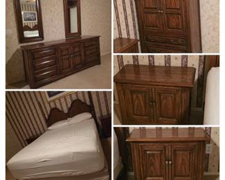 Matching Traditional Oak Bedroom Suite