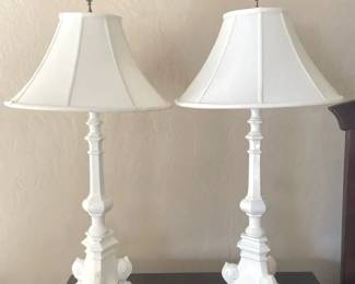 Two Cast Metal Lamps