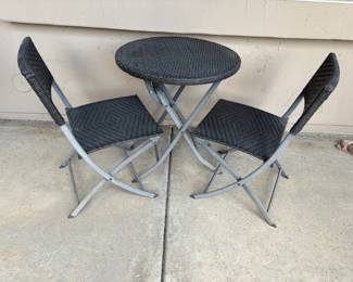 Faux Wicker Bistro Set