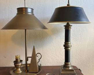 VintageAntique Brass Lamps