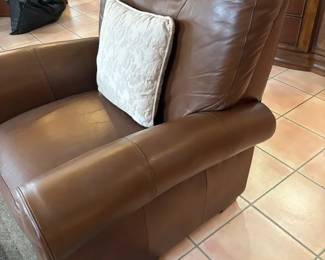 Deep Seated Leather Recliner