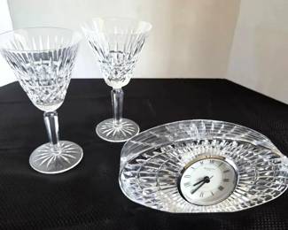 Waterford Clock Two Stemware
