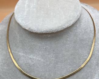 14K Yellow Gold Herringbone Chain