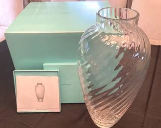 Tiffany Co. Large Spiral Vase