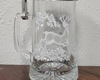 Crystal Stein with Metal Lid