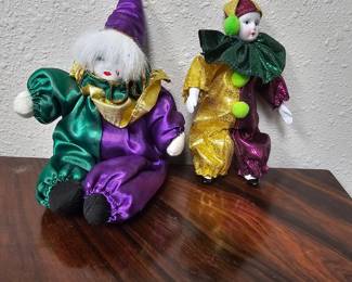 Jester Mardi Gras clown Figures