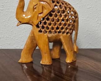 Carved Lattice Work Elephant