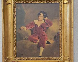 Vintage/Antique Gold Framed Art on Masonite