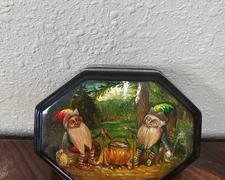Russian Lacquer Box with Gnomes