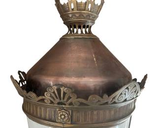 Antique French Lantern/Hanging Fixture - Extra Large and Stunning!