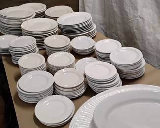 White dishes great for catering 