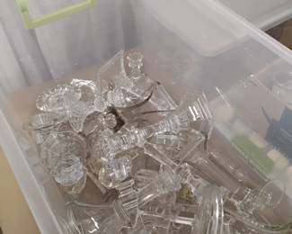 A plethora of glass candlesticks