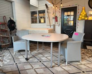 Steelcase Table, Lloyd Flanders chairs