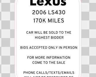 Sealed Bid Process.  Bidding starts at $5,200.00