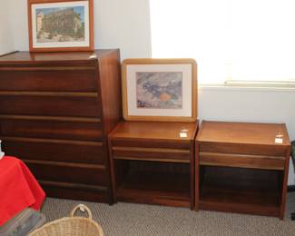 Mid-Century 'lane' Dresser and night stands