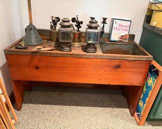 Antique Copper lined Dry sink