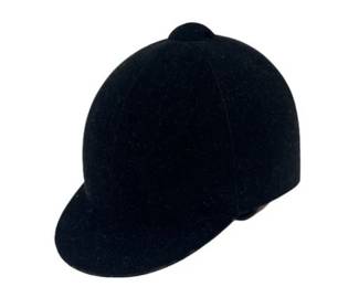 International Riding Helmets Black Velvet Equestrian Helmet Size 6 7/8