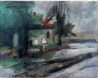 Original Acrylic Painting On Canvas - Attributed To Local Artist, Britt Bair