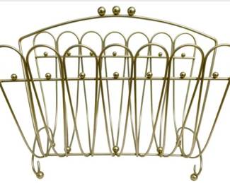 Gold Wire Magazine Rack