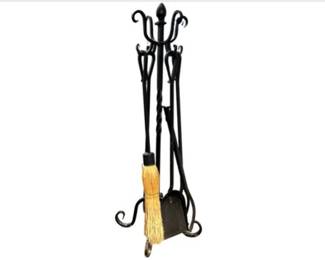 Wrought Iron Fireplace Set