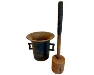 Cast Iron Mortar & Pestle
