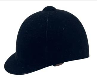 International Riding Helmets Black Velvet Equestrian Helmet Size 6 3/4