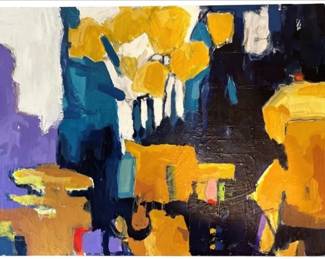 Original Acrylic Painting On Canvas - Attributed To Local Artist, Britt Bair