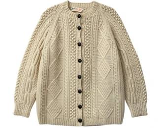 Vintage Irish Hand Knitted Glenairn Irish Wool Fisherman's Sweater - 1960s
