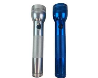 Pair Of Maglite 2 Cell D Heavy-Duty Incandescent Flashlights