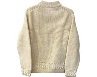 Vintage Canadian Spencer-Hey Bonda Textiles Cream Fisherman Knit Wool Sweater