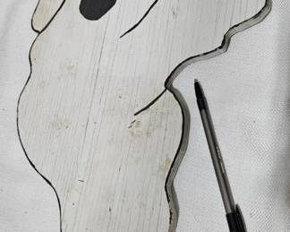 Wooden Ghost Decoration