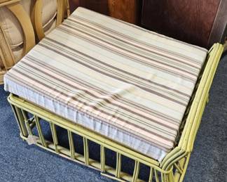 Vintage Wicker Foot Stool
