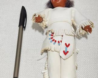 Vintage Native American Doll Figure #4