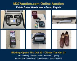 Estate Sales Warehouse (Grand Rapids) Online Auction - Bidding Closes Tuesday, Oct 27 - Pickup Mon-Sat 10-6