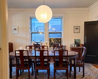 Mahogany & Pearl Inlay dining table (8 x 3.5 ft)