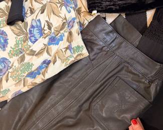 Leather and Linen pants 