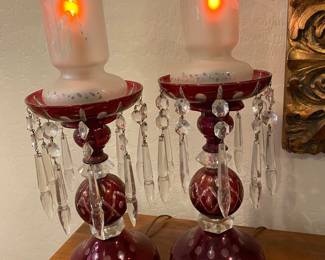 Antique Ruby Red Lusters