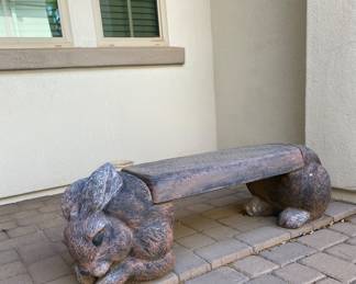 Concrete Bunny Bench
