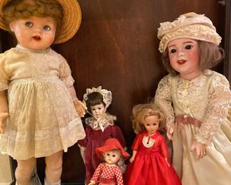 Antique dolls (Paris doll on right)