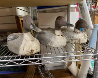 Wooden duck decoys