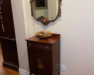 Antique Music Cabinet, beautiful mirror
