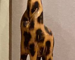 6 foot wooden girafffe