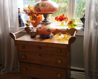 Washstand, lamp