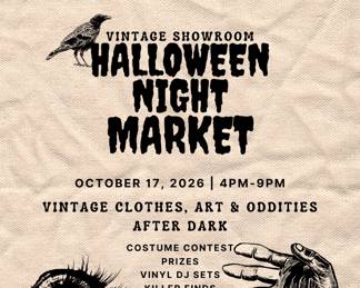 Vintage Spooky Halloween Party Invitation Flyer Template