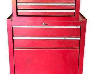 Popular Mechanics Red Metal Tool Chest on Wheels