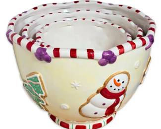 Christmas Nesting Bowl Set 3 Pieces