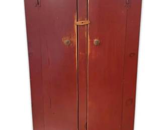 Primitive Country Red Storage Cabinet