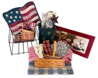 Red, White, Blue Primitive Decor