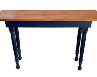 Painted Blue Wooden Console Table